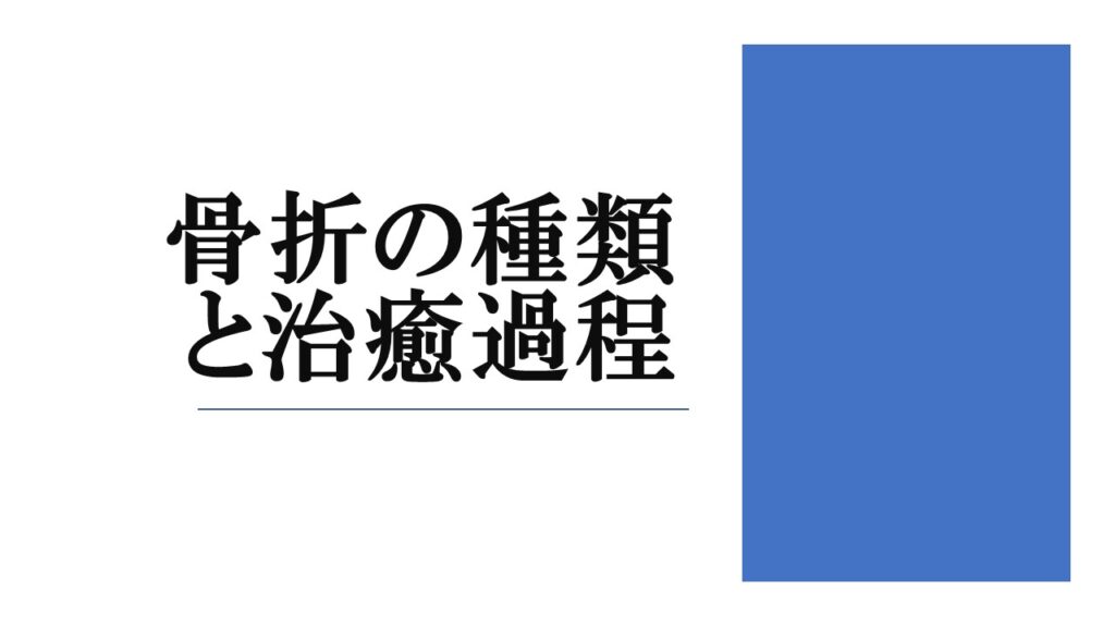 『骨折の種類と治癒過程』ロゴ画像